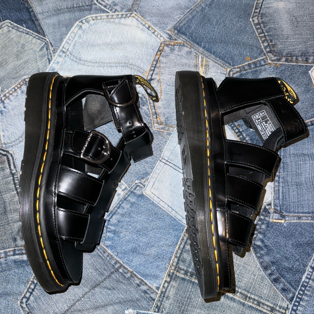 Dr. Martens Mackaye Leather Strap Sandals